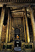 Myanmar - Mandalay, Shwenandaw Kyaung (the Golden Palace) a wonderful example of the Burmese unique teak architecture and wood-carving art. 